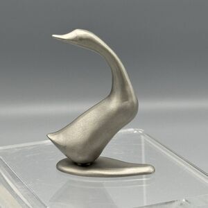 Vintage Selangor Pewter Bird Figurine Goose Duck Swan 7707 Farmcore Cottagecore